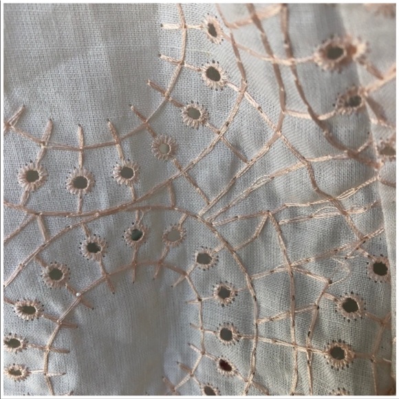 HALTER SUNDRESS PINK AND WHITE EMBROIDERED FABRIC SZ 8 FRENCH CONNECTION - Picture 8 of 8